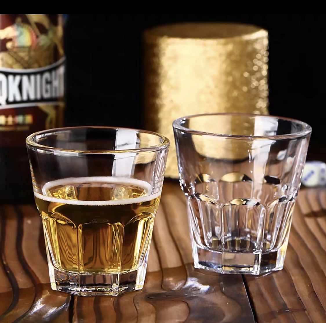 Bộ 6 cốc thủy tinh lùn 8 cạnh cao cấp