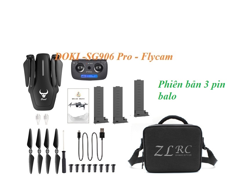 [Trả góp 0%]Flycam SG906 Pro - 3PIN - camera 4k gimbal 2 trục