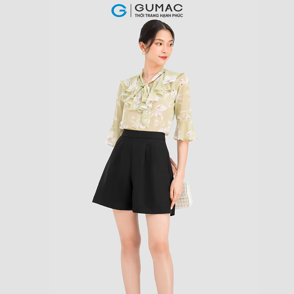 [CHỈ 4-6.4 | TẶNG ÁO THUN ĐƠN 799K] Áo kiểu nữ GUMAC, áo thắt nơ tay loe AC08105