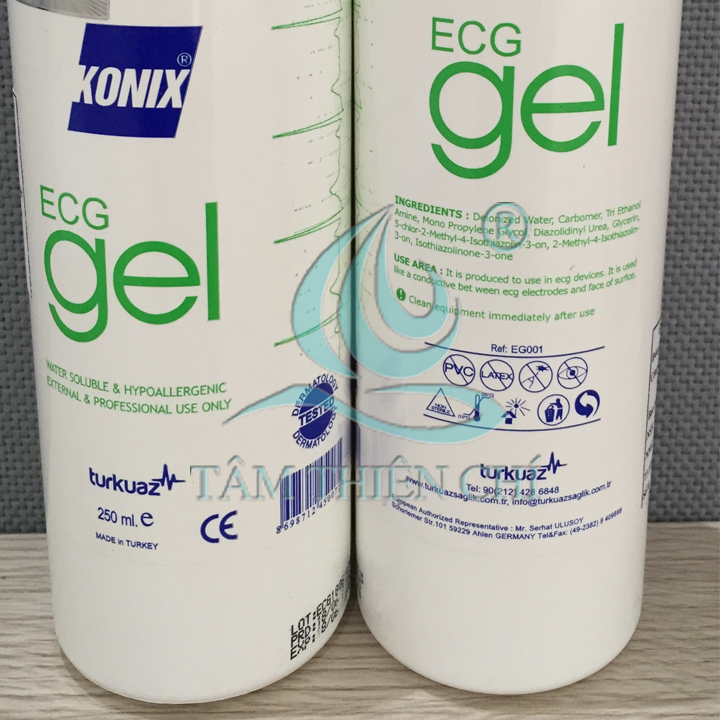Gel điện tim ECG Turkuaz Konix chai 250ml
