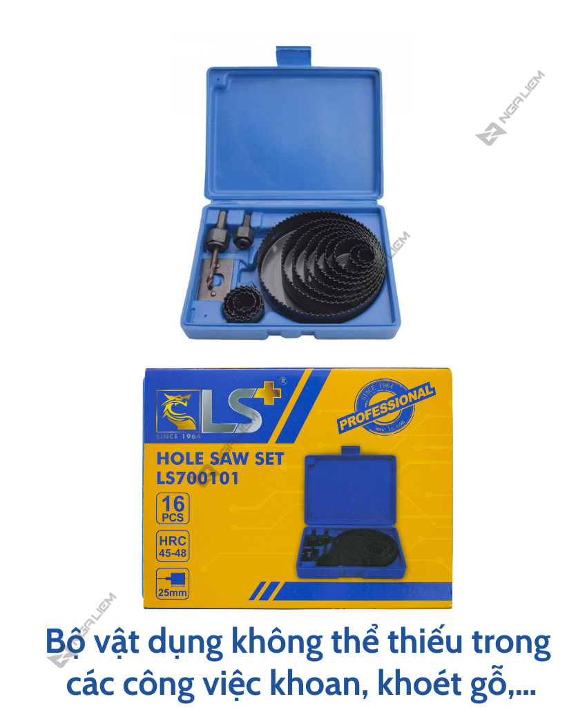 Bộ khoét thạch cao và gỗ mềm 16 cái (LS+)