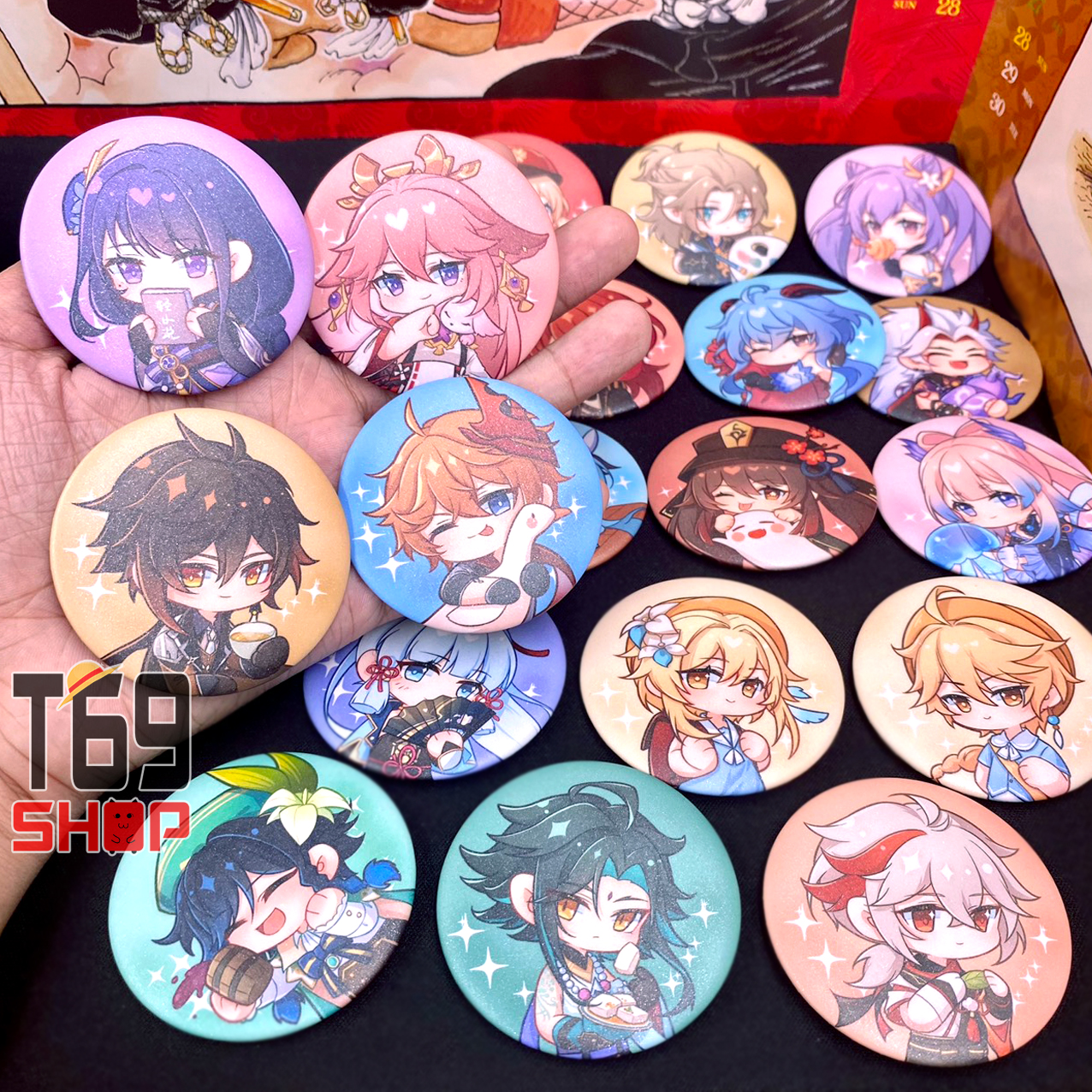 Huy hiệu game Genshin Impact - Nhóm 3 (Size 5.8cm) [T69 Shop]