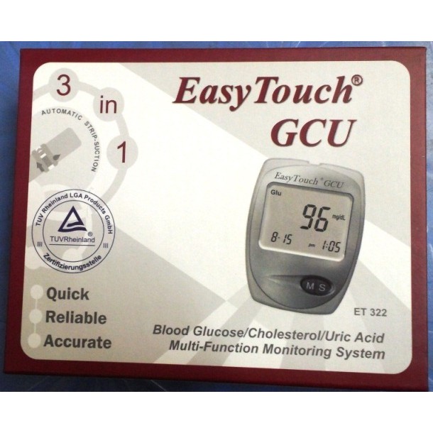 Máy đo đường huyết 3 trong 1 Rossmax Easy Touch GCU ET322  TẶNG 3 HỘP QUE