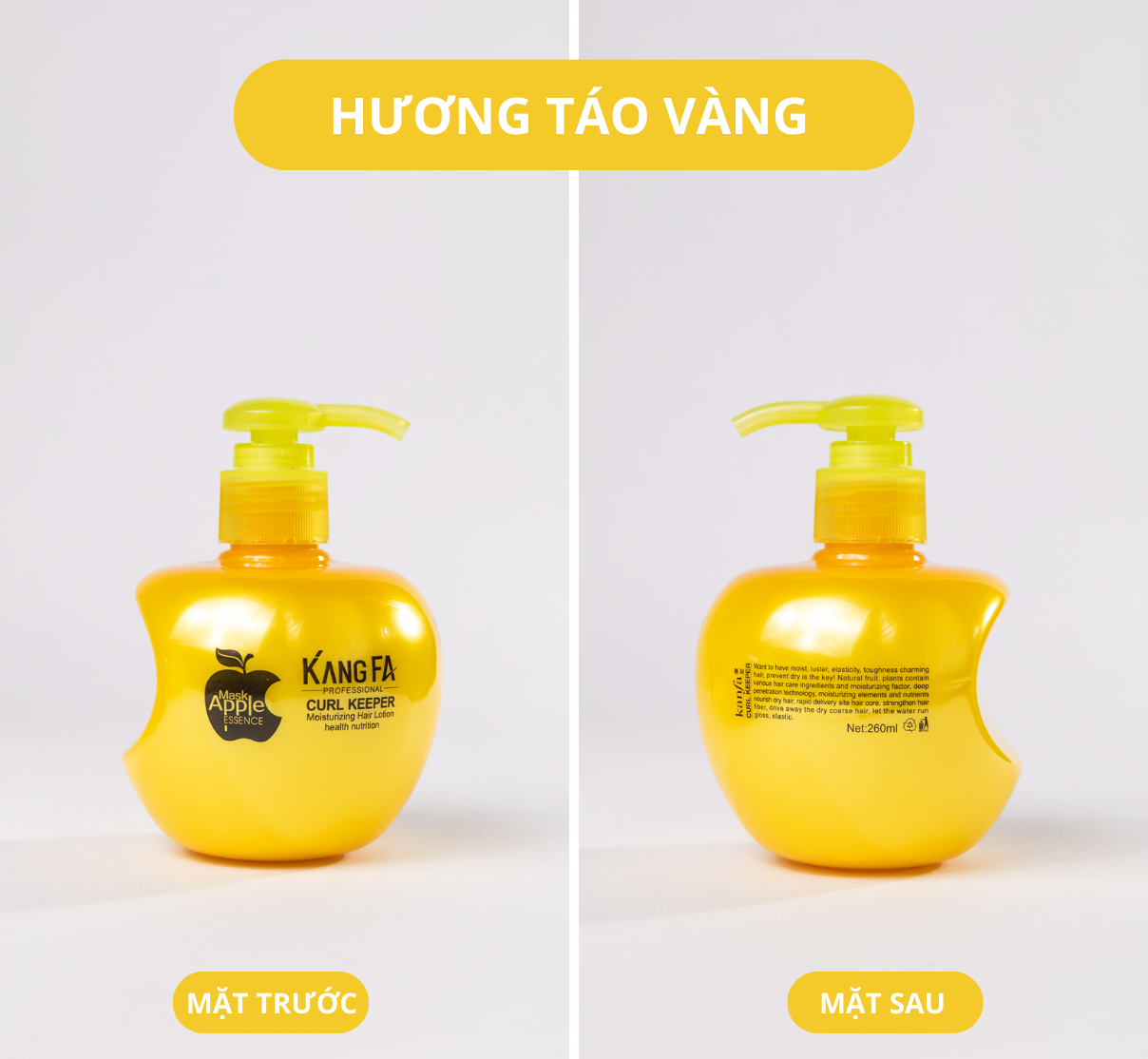 Gel giữ nếp tóc xoăn mềm kangfa 260ml wax hương táo tạo kiểu tóc uốn sóng