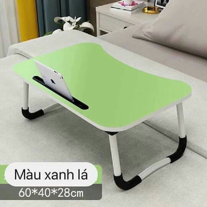 Folding study table compact has slot for iPad