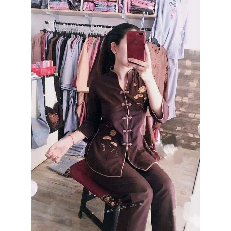 Đồ lam đi chùa - mẫu xẩm thẳng - hàng cao cấp loại 1