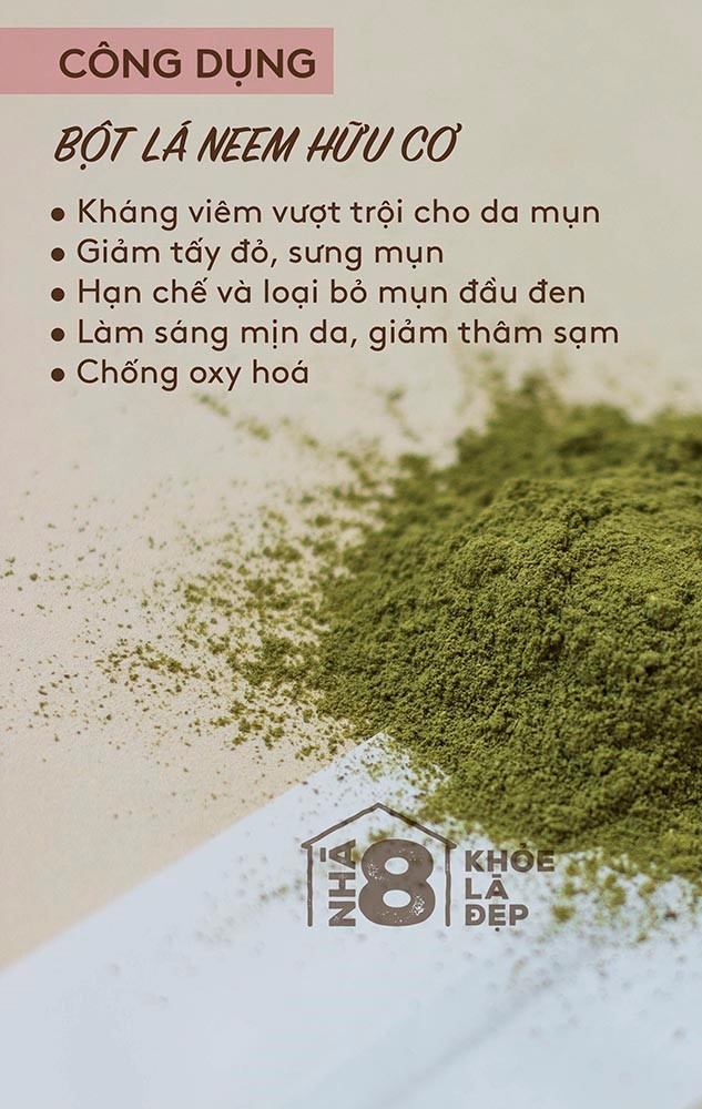 100gr bột lá neem Ấn độ trị mụn, đẹp da