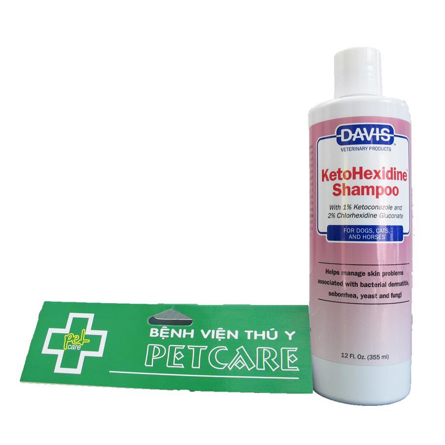 Sữa tắm dành cho chó mèo viêm da Davis Ketohexidine 355ml