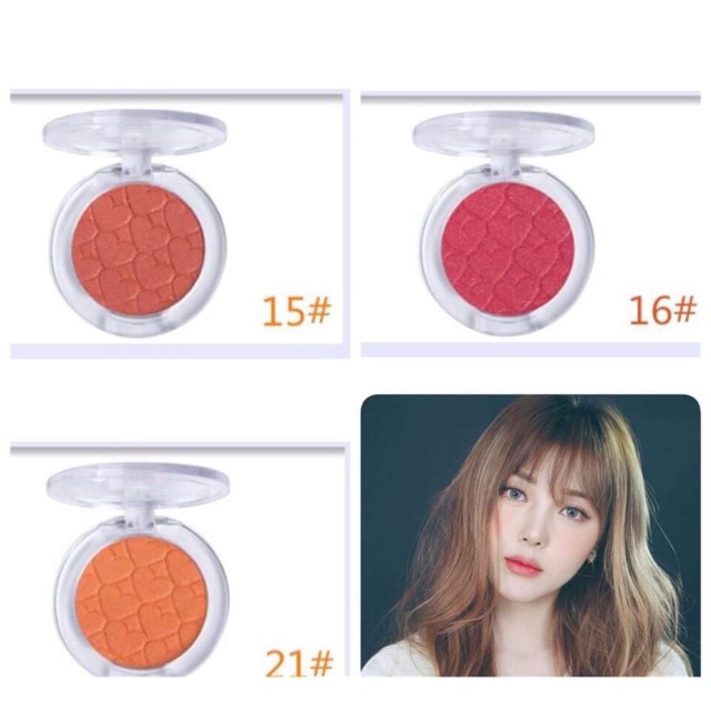Phấn má lameila có 2 tone màu hồng cam