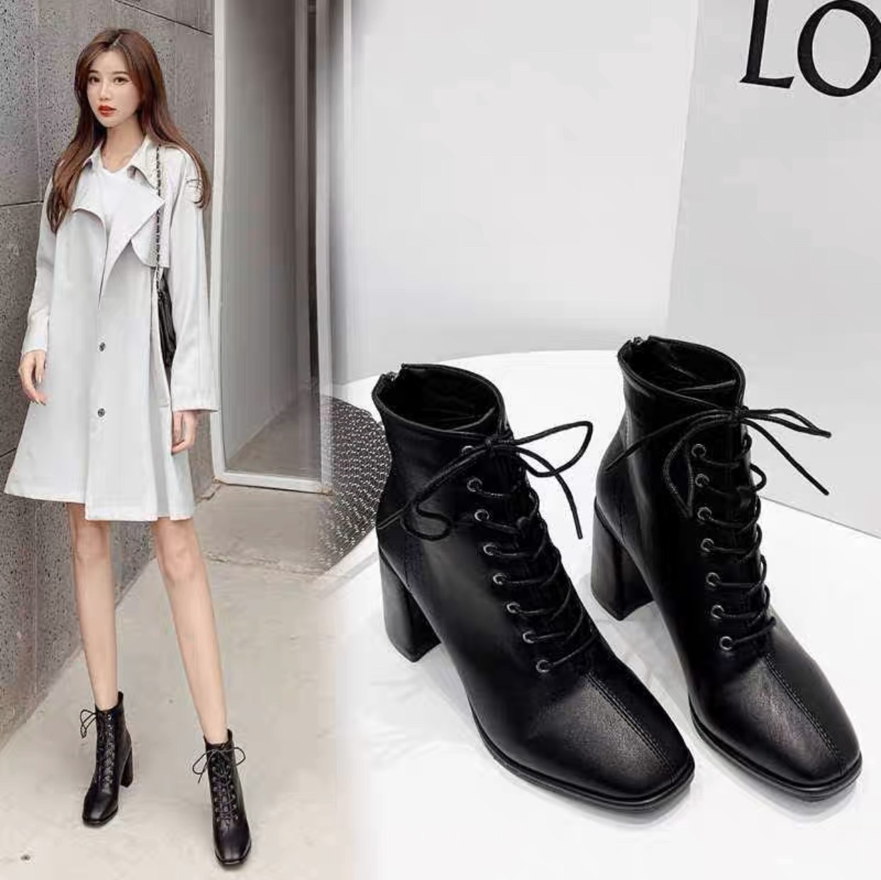 Bốt nữ, bốt nhiều dây khóa sau 5p siêu hót