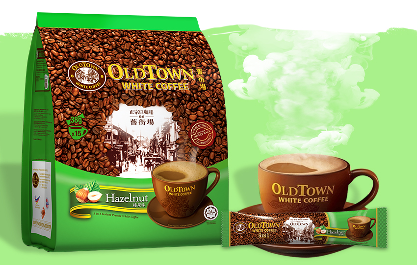 [New Packaging][Date 2/2027] (15 Packs X 35g) Oldtown White Coffee 3 in 1 Instant White Coffee - Hazelnut