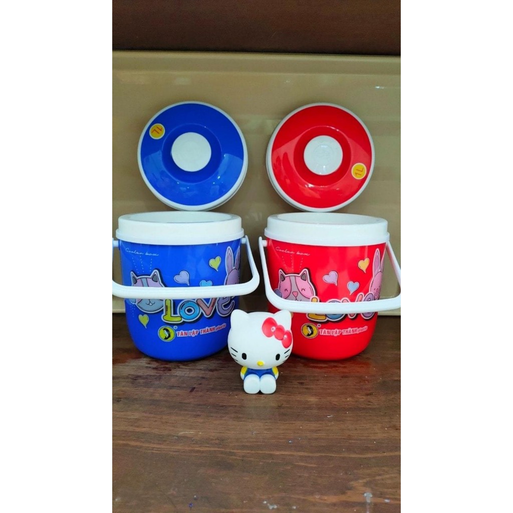 BÌNH ĐỰNG ĐÁ MINI BẰNG NHỰA 1 LÍT (LOVE) - AT
