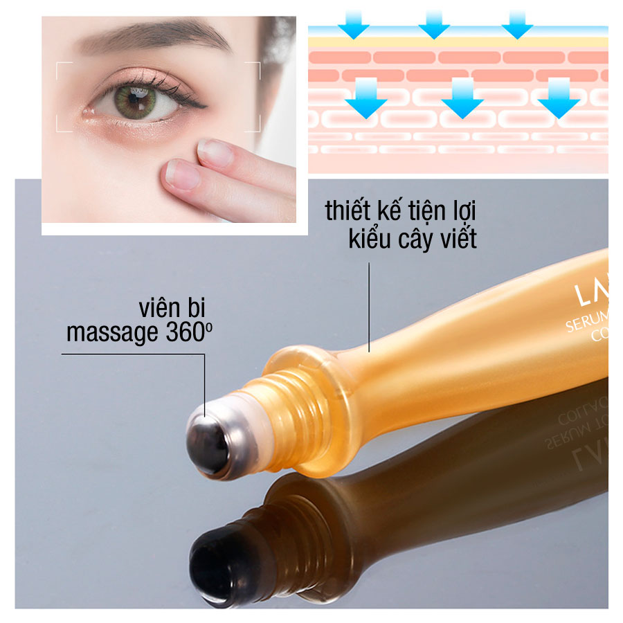 THANH LĂN MẮT 4D TINH CHẤT LÀM ĐẸP DA COLLAGEN+ 15ml LANGCE