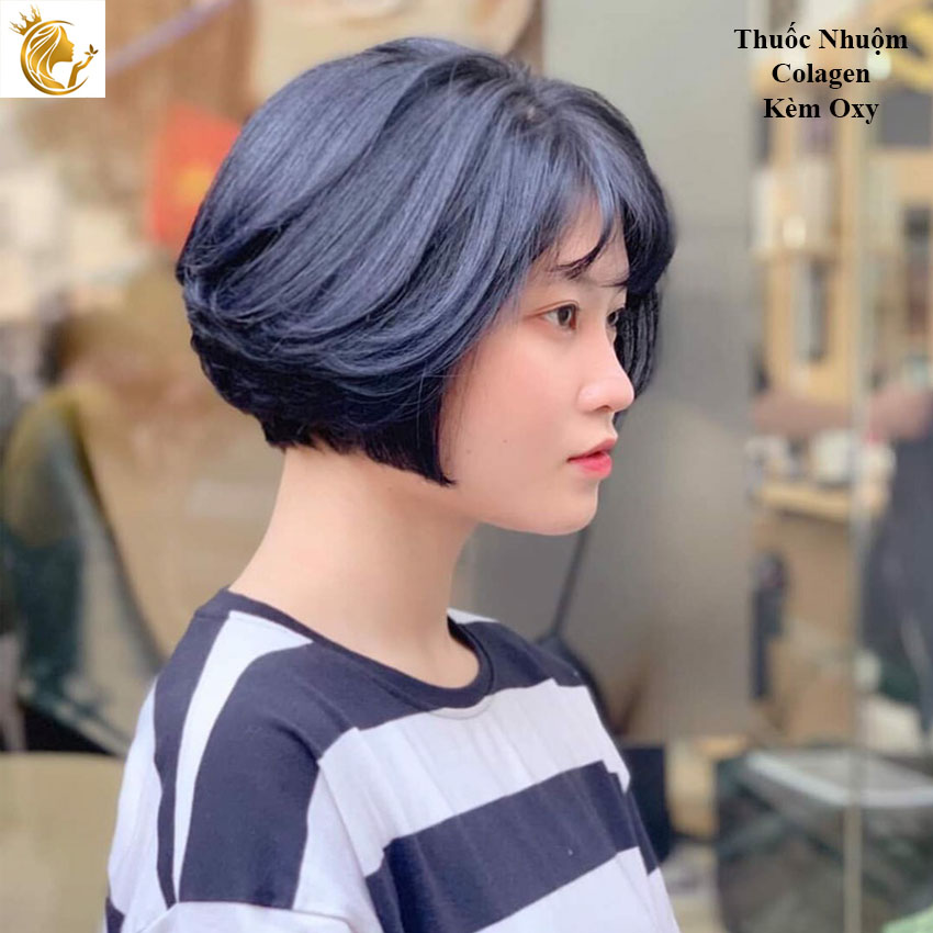 Thuốc Nhuộm Tóc Màu Xanh Blu Kèm Oxy