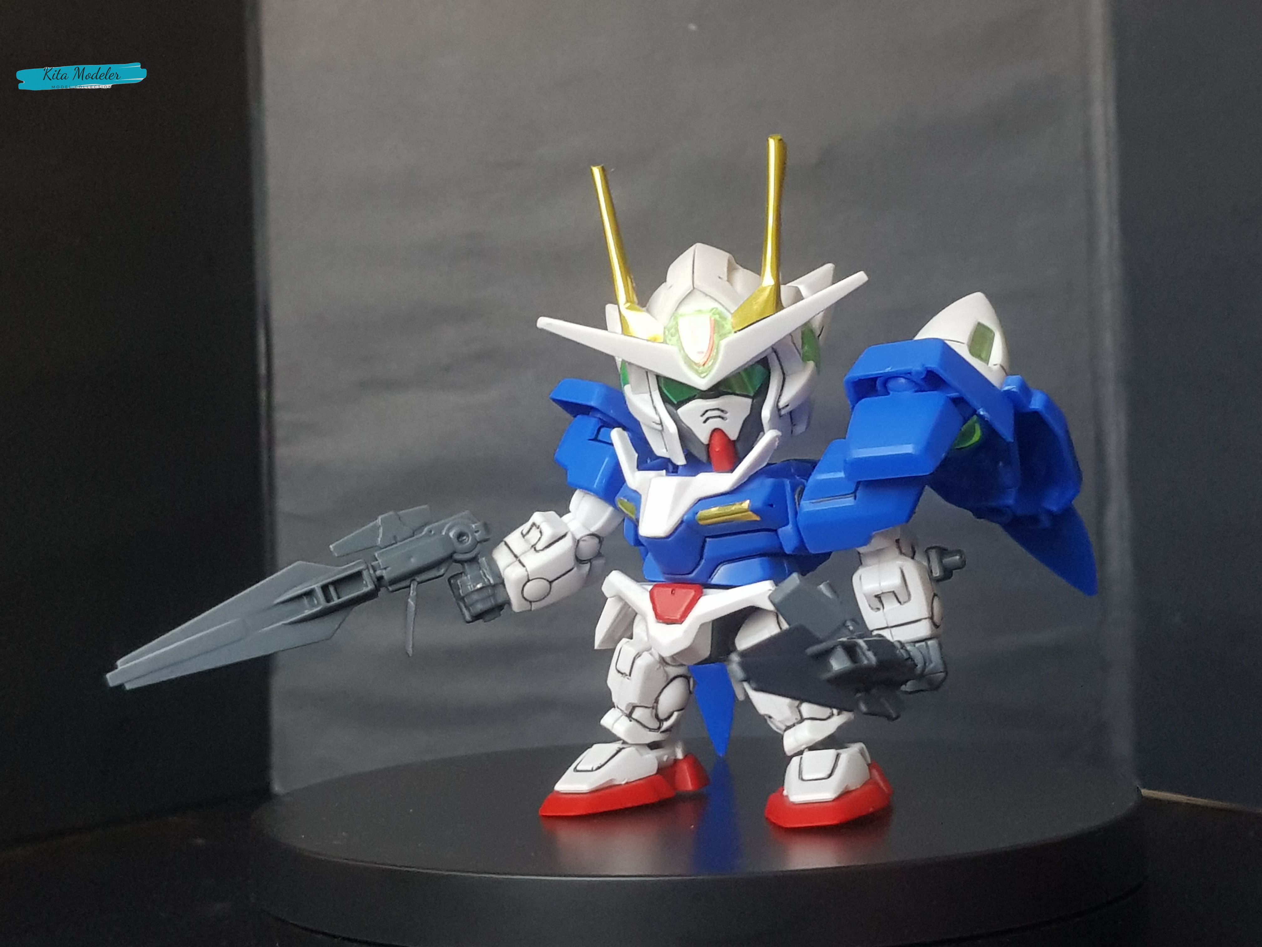 Model assembled Gunpla Gundam SD BB - 00 Gundam [316] (base included)