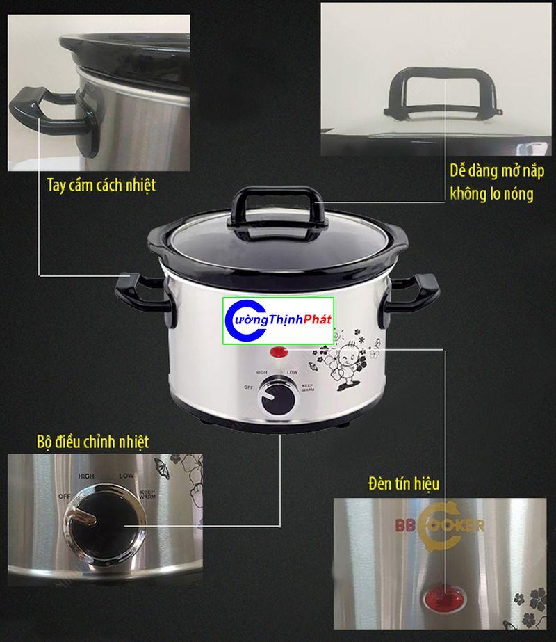 Nồi Nấu Cháo Chậm Cho Bé Ăn Dặm BB COOKER 2.5L