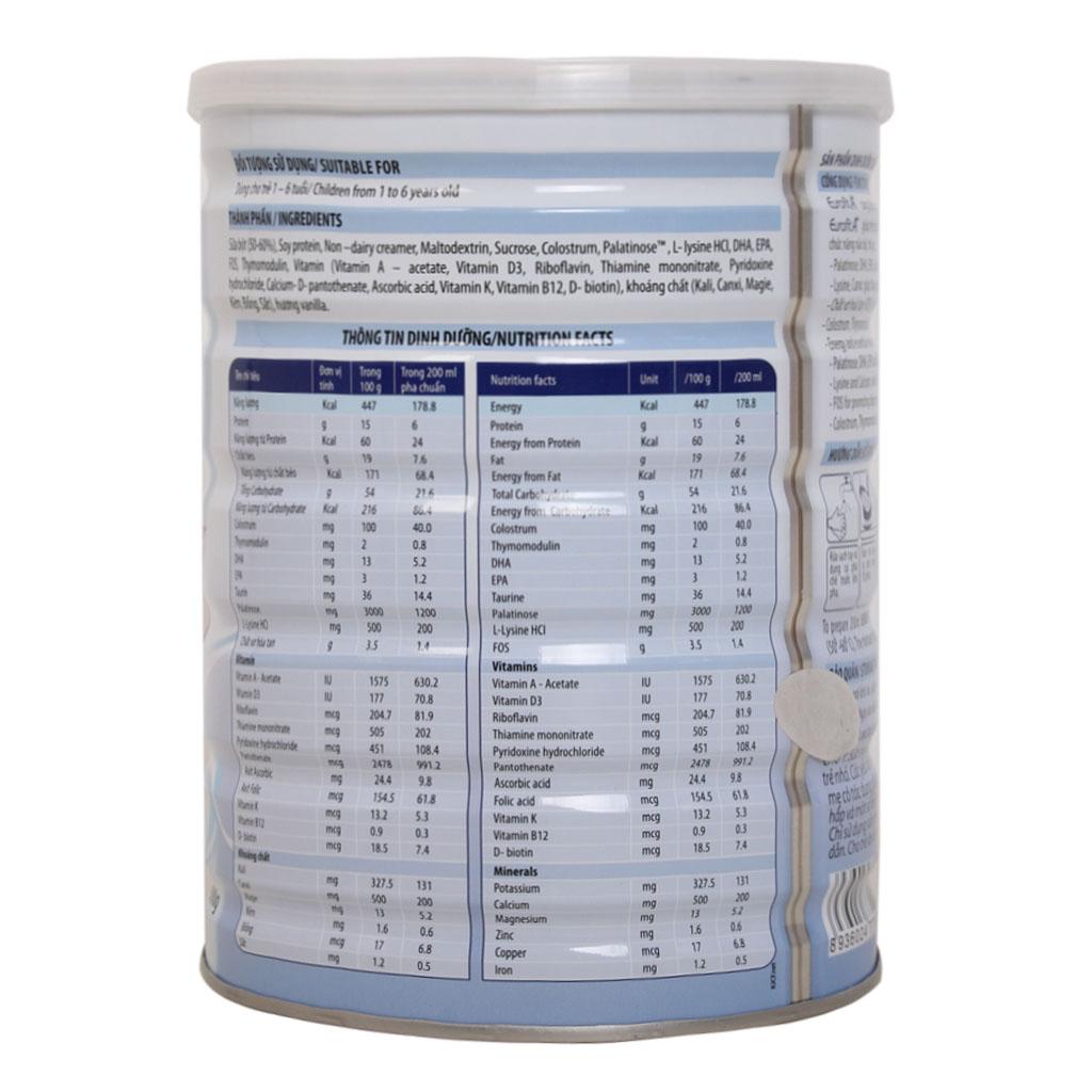 Sữa Bột Eurofit A+ Hộp 900g (Cho trẻ từ 1-6 tuổi)