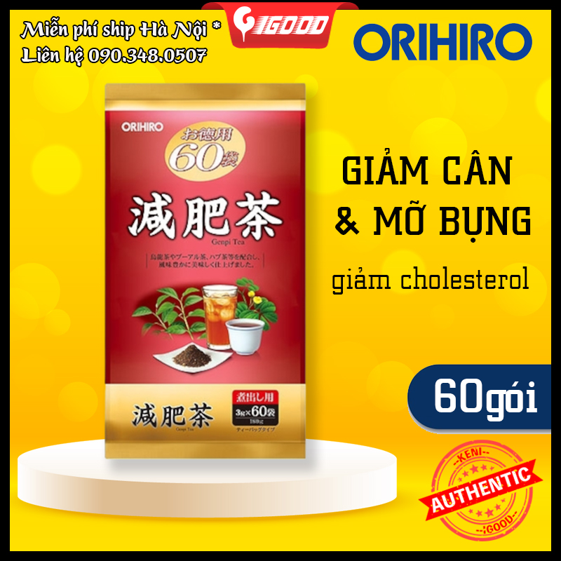 Igood - trà giảm mỡ bụng orihiro genpi tea 60 gói/túi
