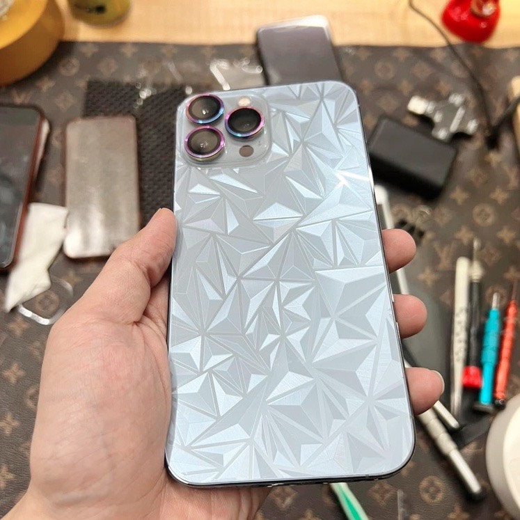 Miếng DÁn Skin, PPF 4D hiệu ứng kim cương - Miếng dán cho IPhone và Android