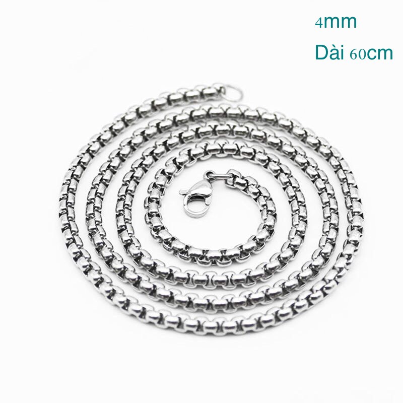 [HCM]Dây Chuyền Inox Nam Cá Tính Không Đen Dày 4mm