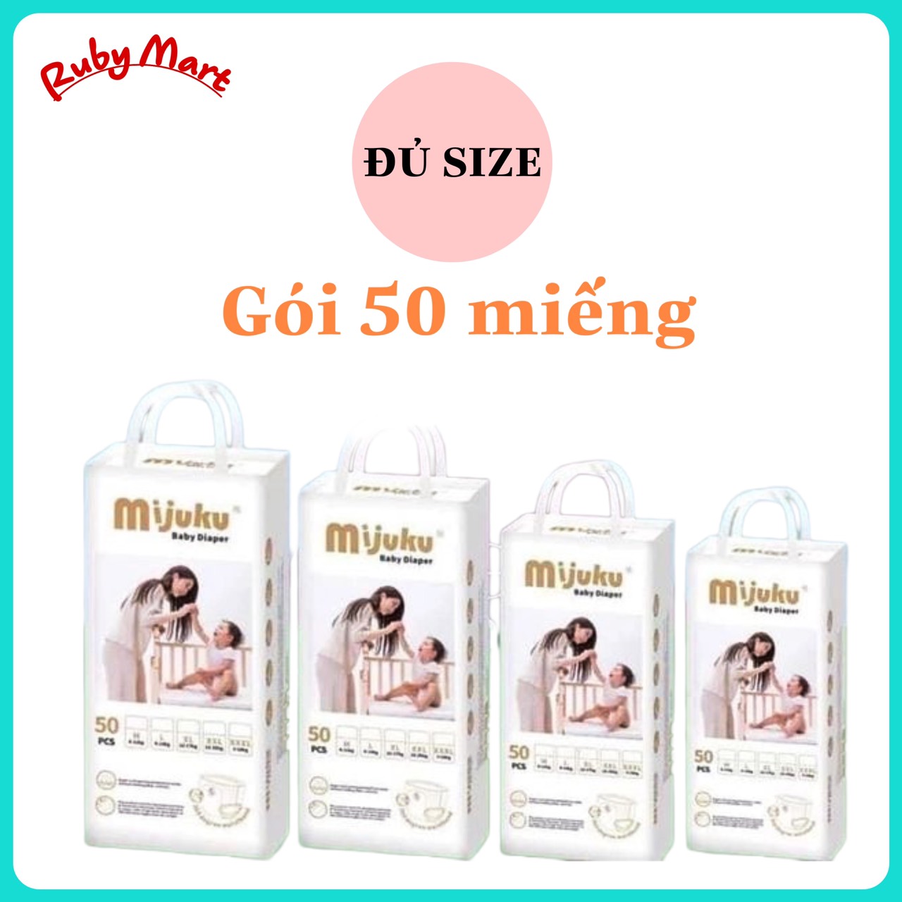 [FREESHIP] Tã Quần Mijuku Đủ Size  gói 50 miếng