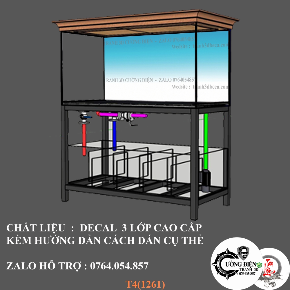 tranh 3d bể cá ADA