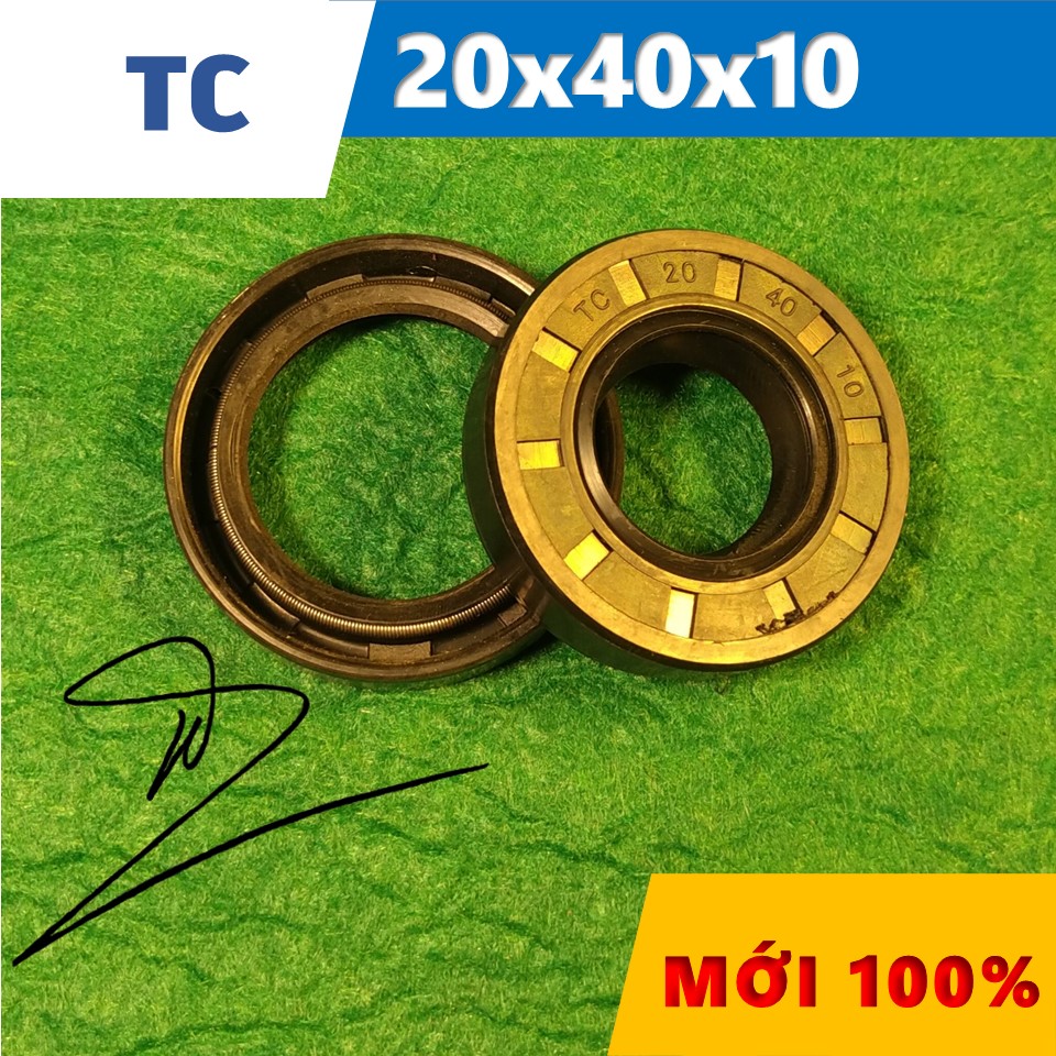 Phớt dầu TC 20x40x10   (Chắn dầu / lò xo / Phớt ben / Oil seal TC 20*40*10)