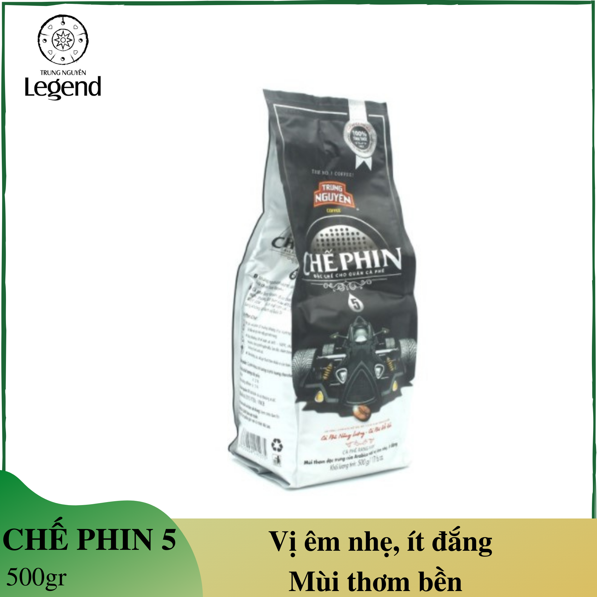Cà phê chế phin 5 Trung Nguyên - gói 500gr
