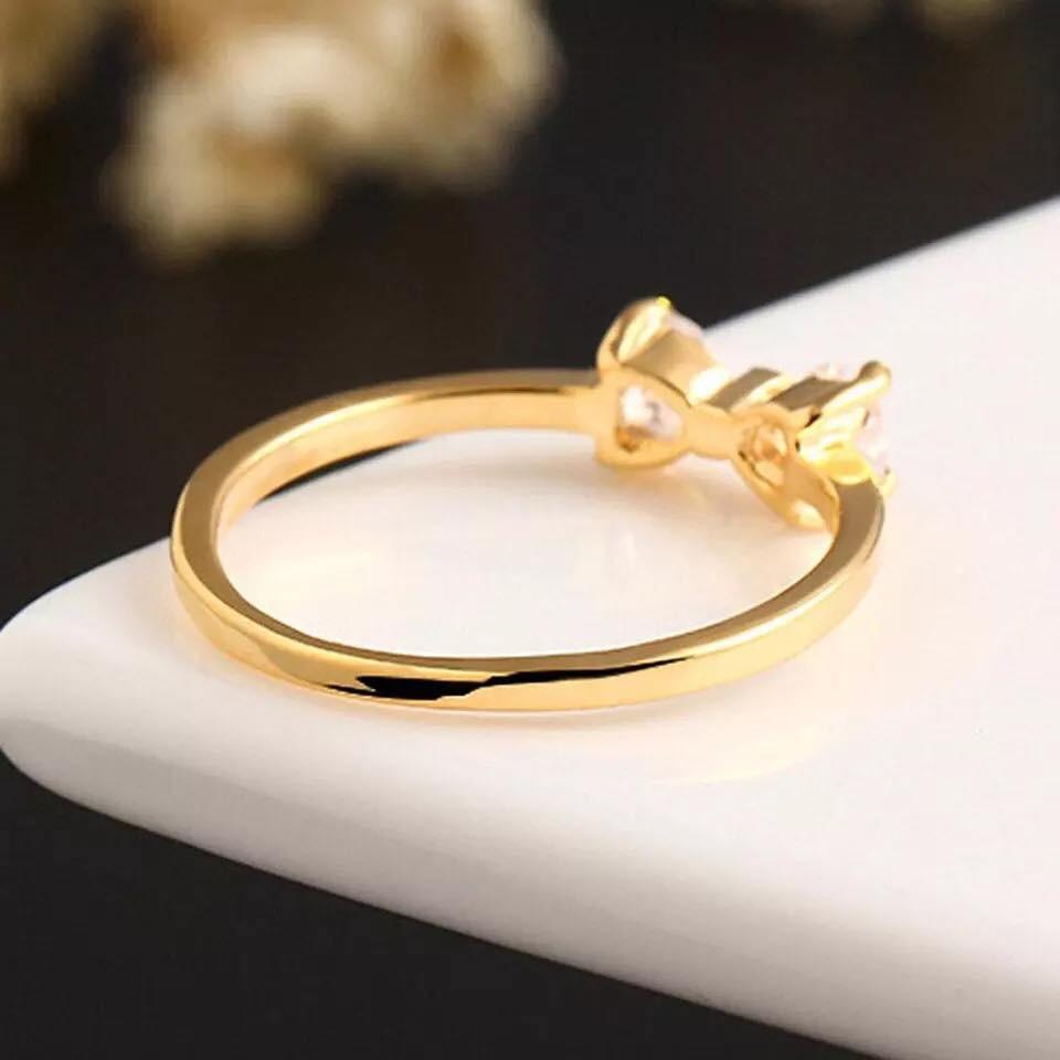 Nhẫn nơ đính cườm cao cấp MS889