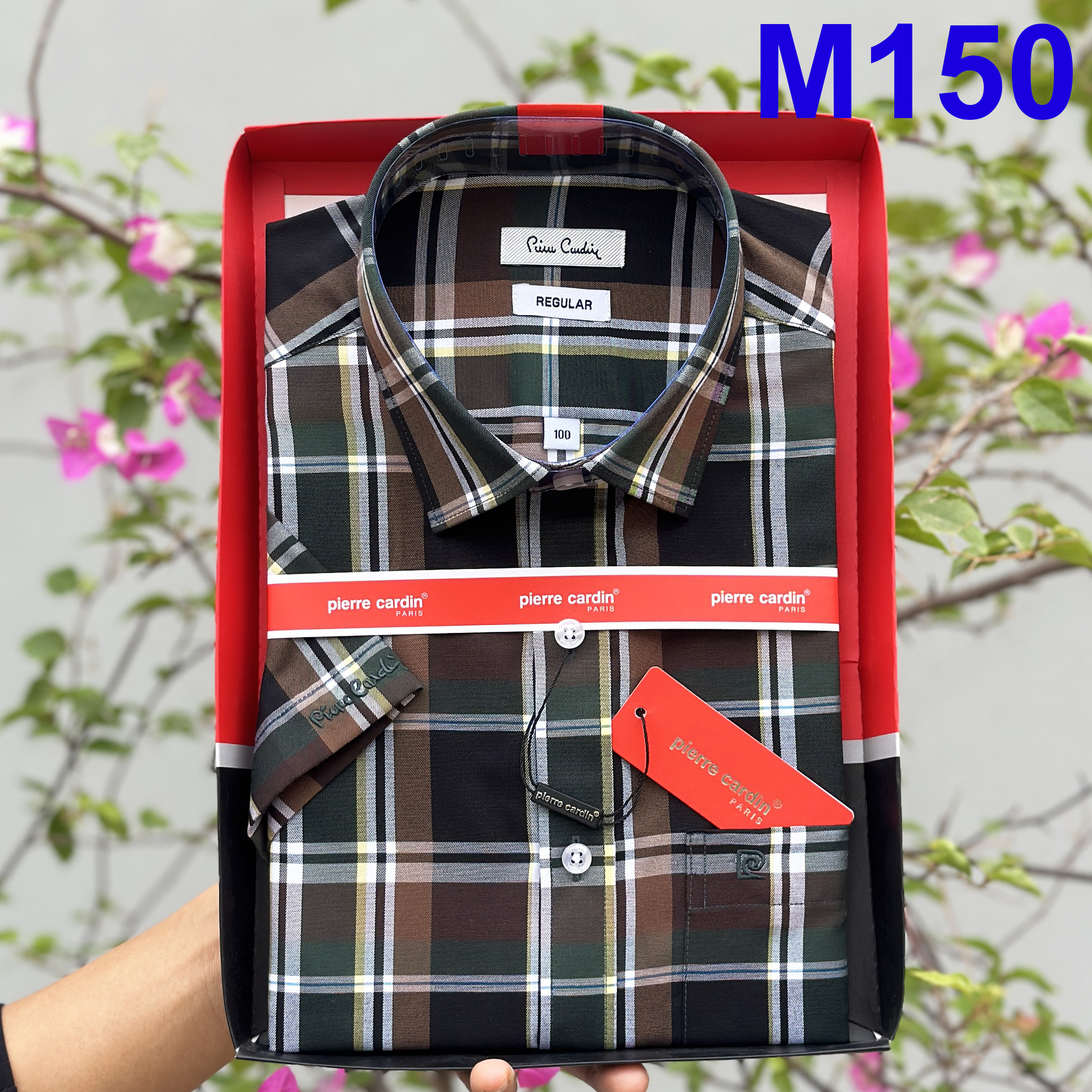 Áo Sơ Mi Pierre Cardin Kẻ Caro, Sơ Mi Nam Cao Cấp Xuất Hàn Chính Hãng