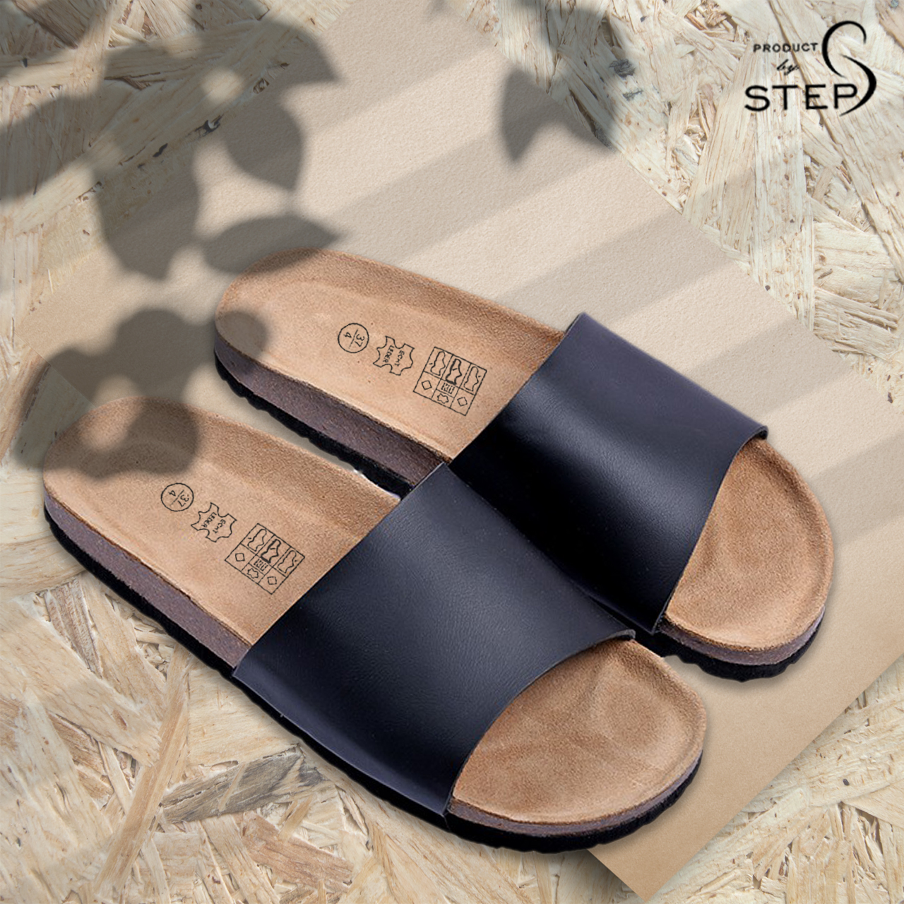 [HCM]Dép đế trấu Unisex Giả da quai ngang ( SIZE 40-44)