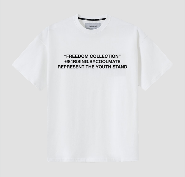 Áo thun oversize freedom again - áo tee tự do - thương hiệu 84rising