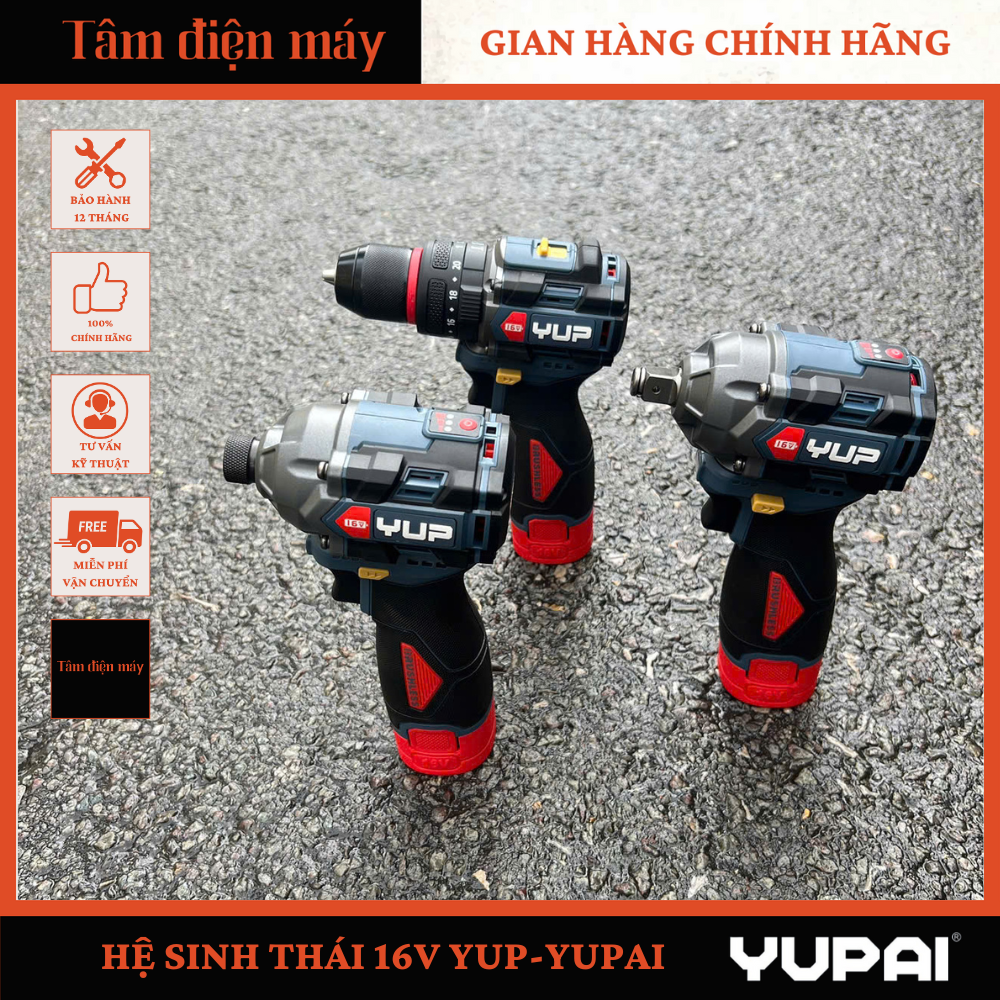Máy Khoan YP16 D10A - Vít YP16 W150B - Bulong YP16-W280A 16V YUP (YUPAI)