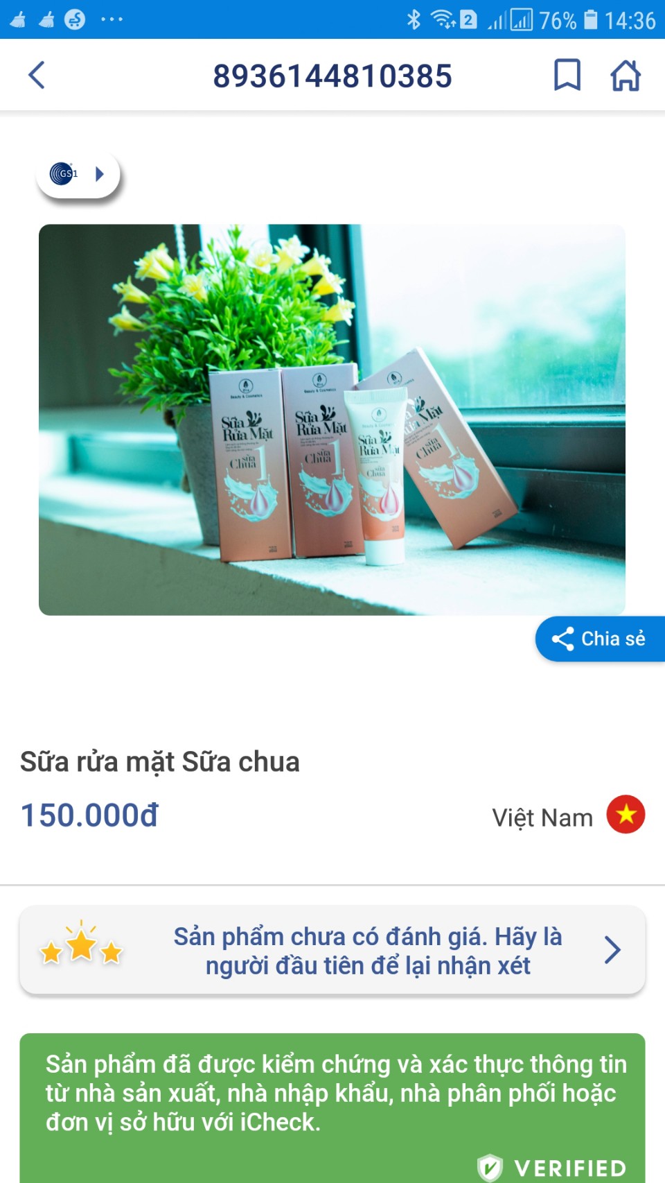 Sữa rửa mặt Olic mẫu mới