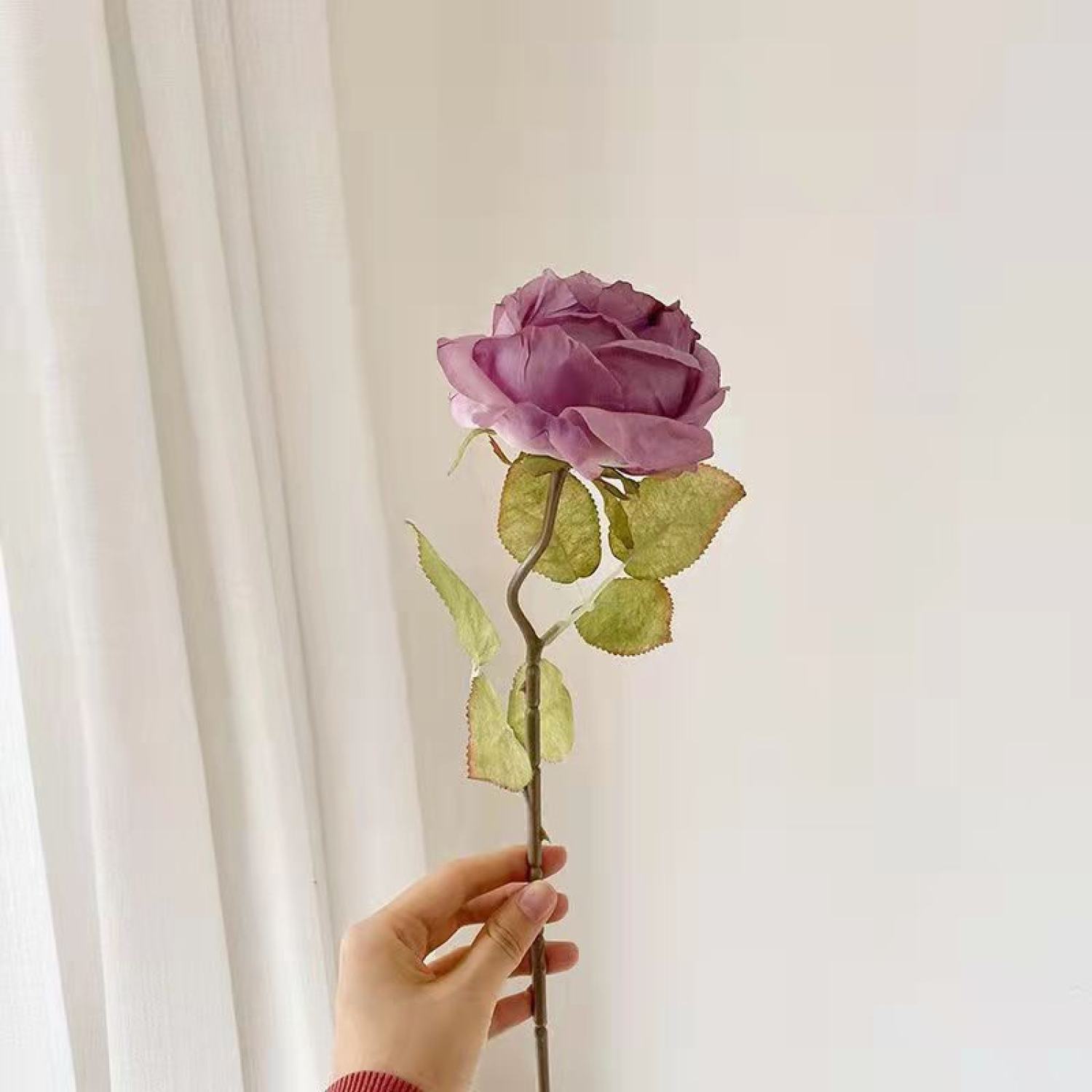 Hoa giả - Hoa hồng giả trang trí phòng để bàn chất liệu lụa cao cấp decor phong cách vintage