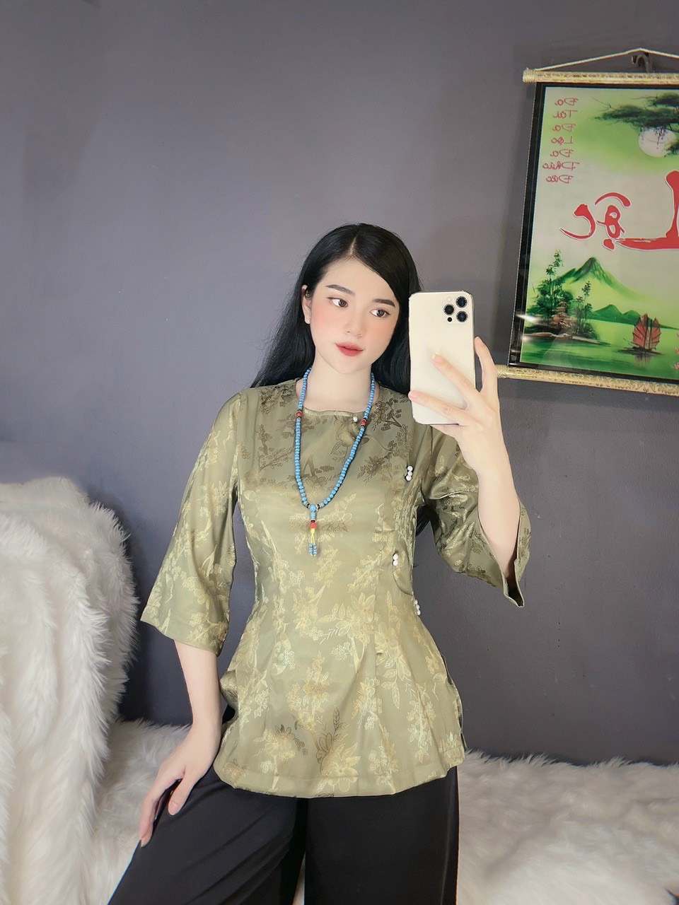 ÁO BÀ BA CÁCH TÂN LỤA CAO CẤP