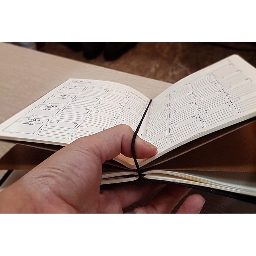 Sổ da midori size regular da thật chọn màu da dành cho b.u.l.l.e.t journal (CHƯA bao gồm ruột)