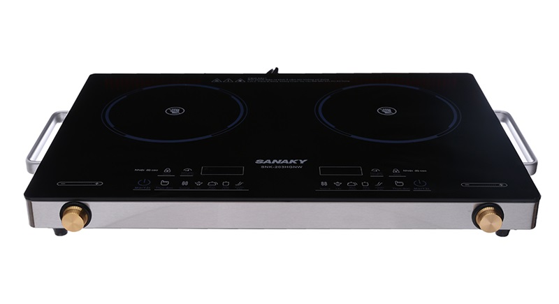 Bếp hồng ngoại đôi Sanaky SNK-203HGNW (Bếp không lắp âm chỉ để nổi, bảo hành chính hãng)