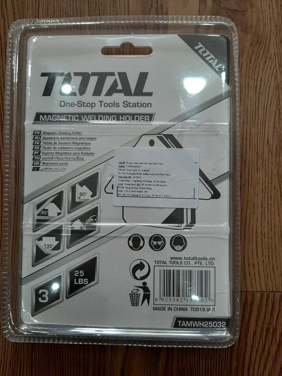 Ke góc nam châm hàn 3 góc Total TAMWH25032
