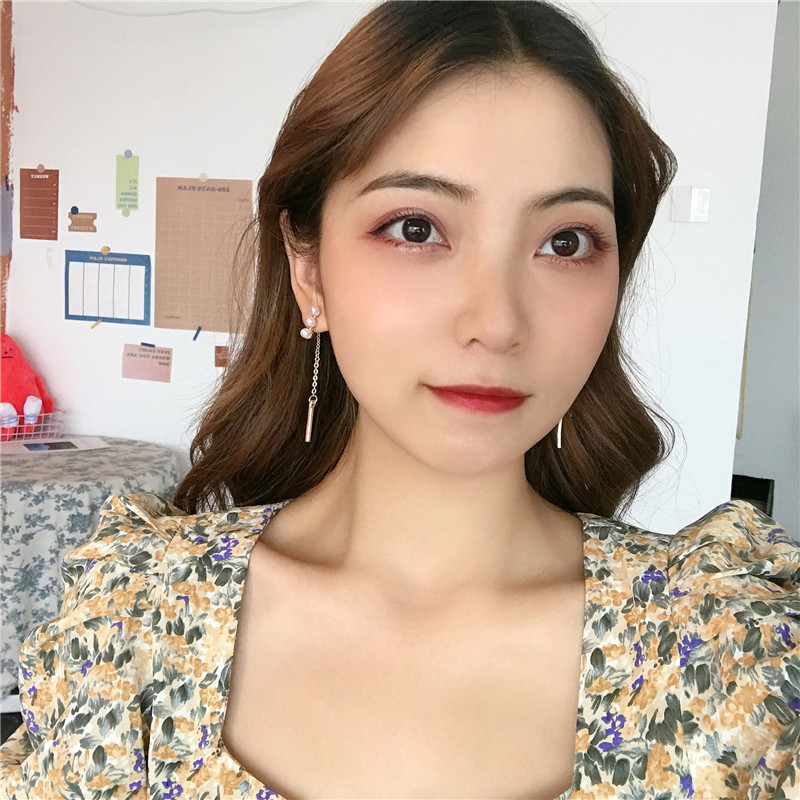 [HCM]Bông tai gắn hạt dáng dài