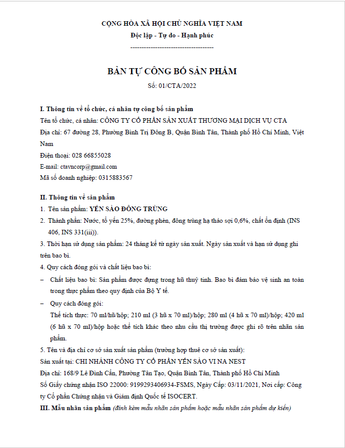 YẾN XÀO ĐÔNG TRÙNG