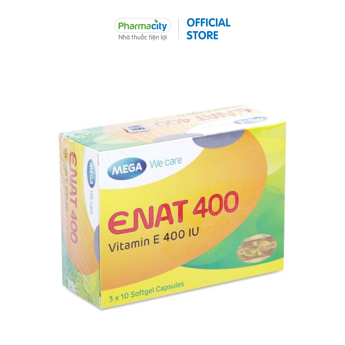 Vitamin E Mega Enat 400IU (3 vỉ x 10 viên)