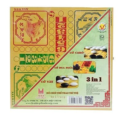 Bàn cờ 3 trong 1 liên hiệp thành: cờ caro, cờ cá ngựa, cờ vây đồ chơi cờ tích hợp