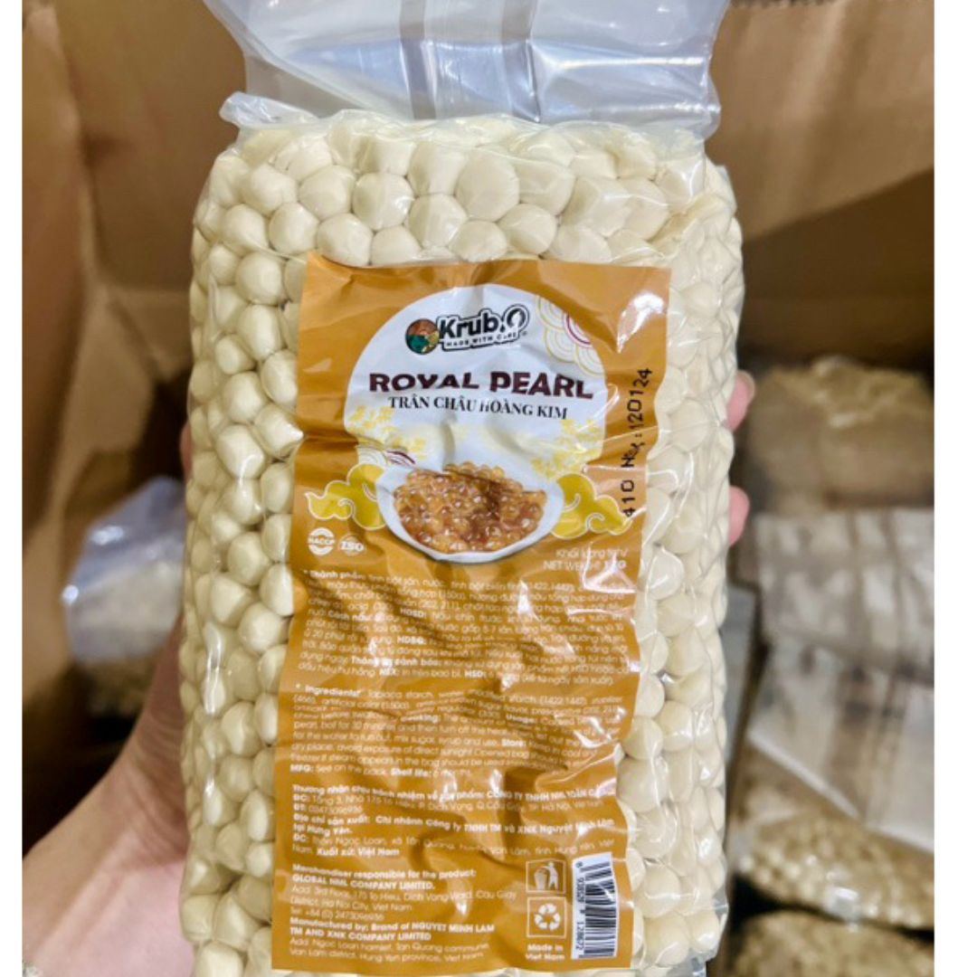 Trân Châu Hoàng Kim Krub.O Túi 500g - 1kg Topping Đậm Vị, Giòn Dai Hấp Dẫn