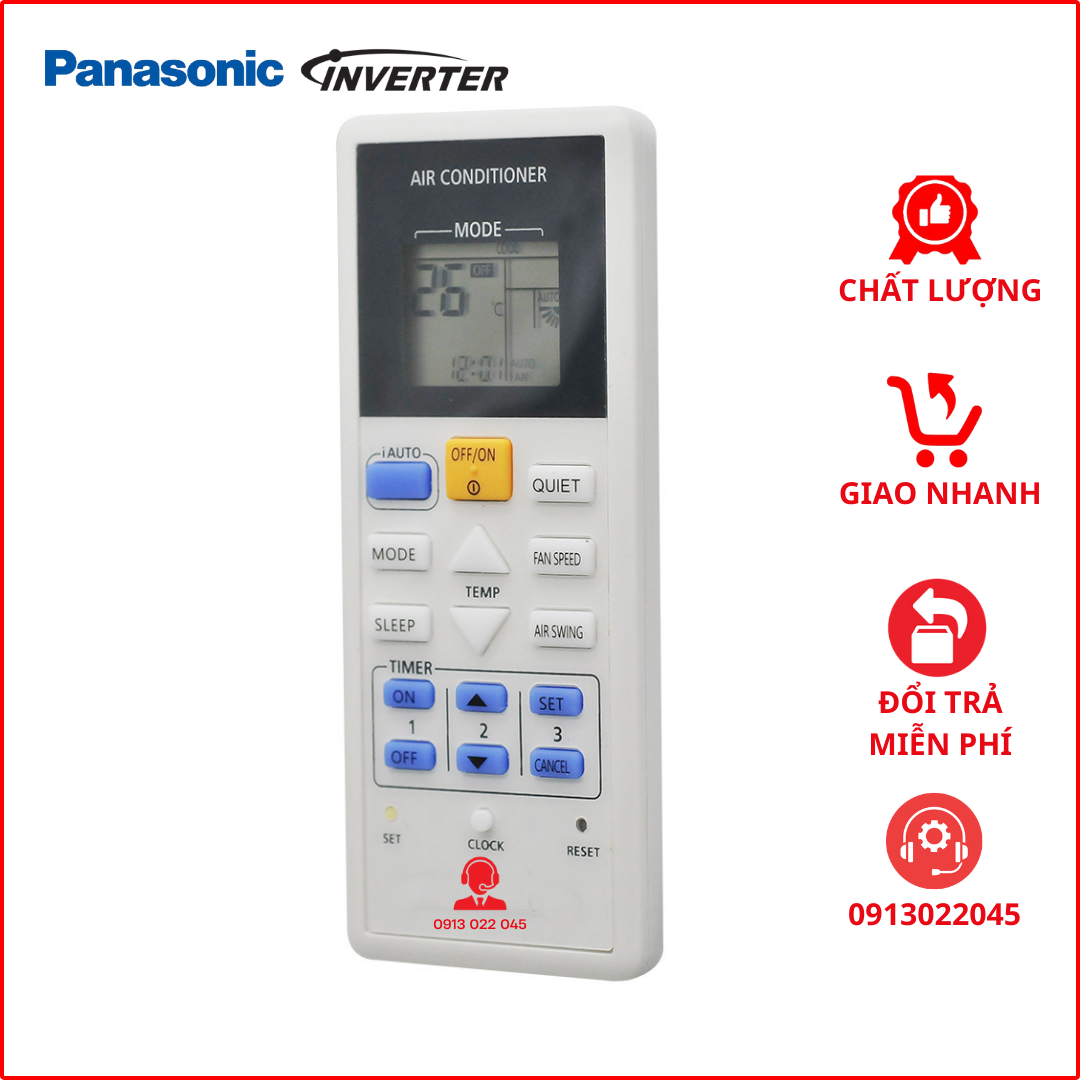 Điều khiển cho điều hòa Panasonic Inverter 1 và 2 chiều (Mới bản to)