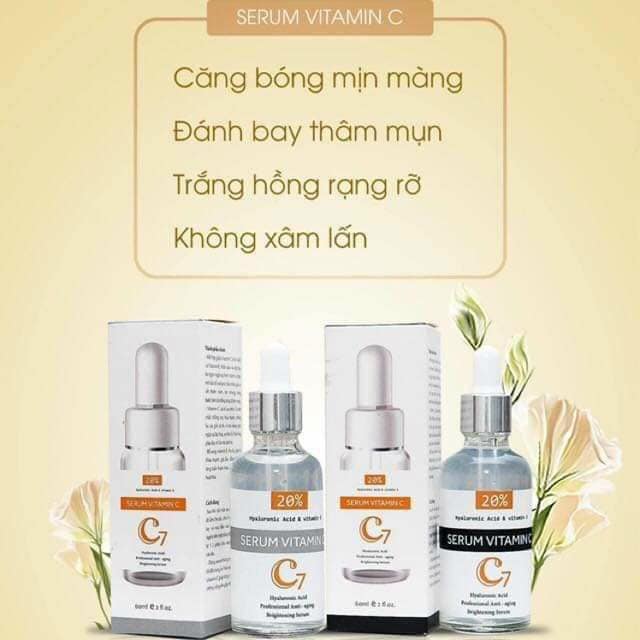 Serum vitamin c collagen tế bào gốc c7 tái tạo da