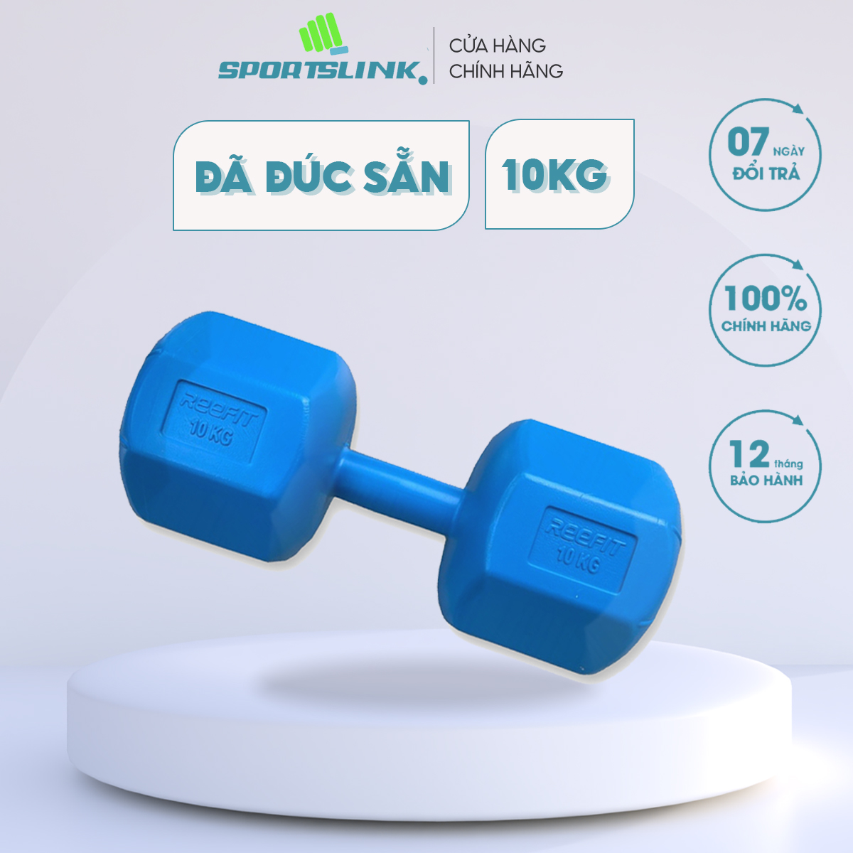 [Ready stock] 10kg plastic dumbbell (blue)