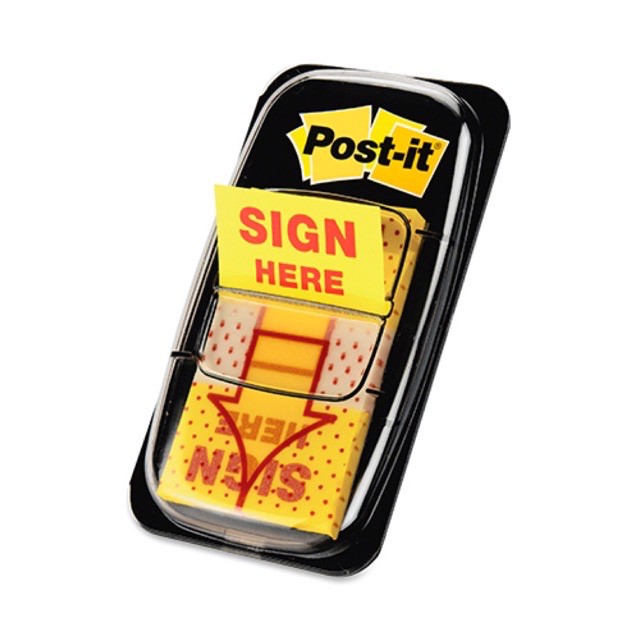 Note trình ký Sign Here Post It 3M - Vỉ 50 tờ