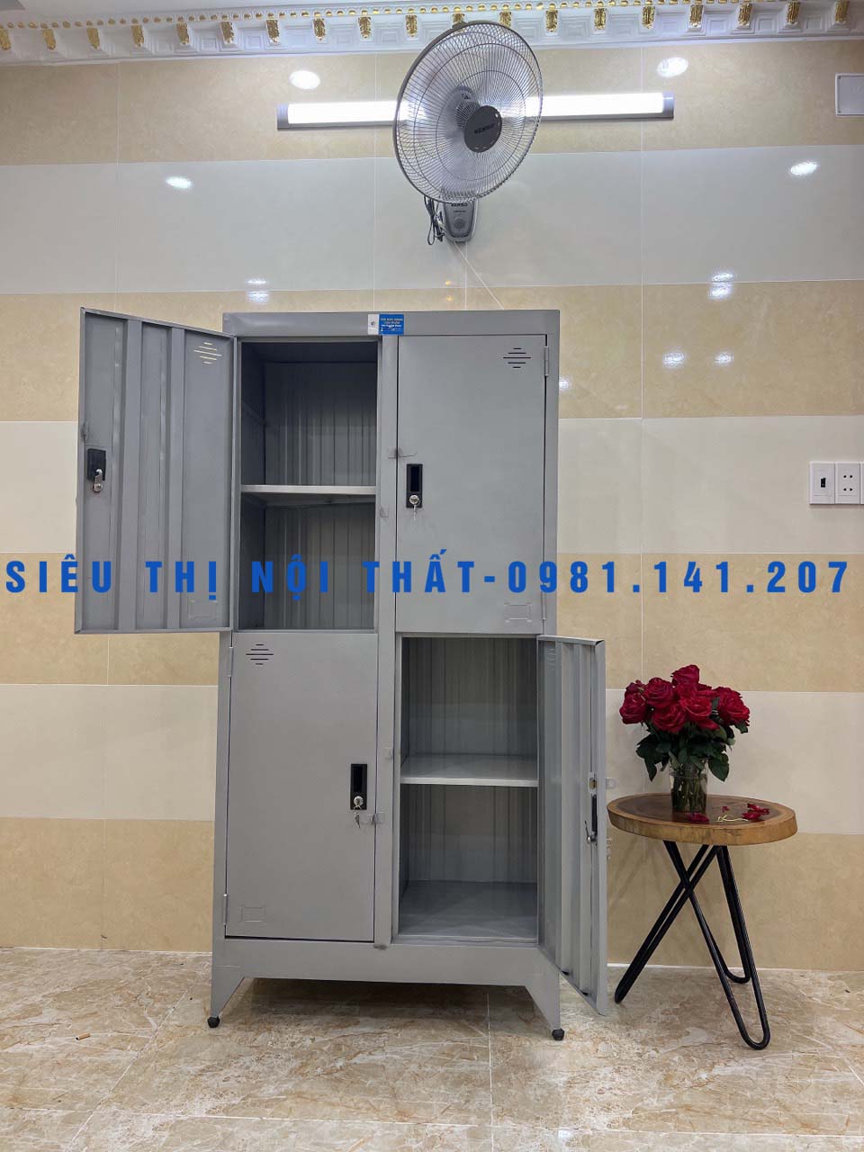 Tủ hồ sơ văn phòng 4 cửa - SIÊU THỊ NỘI THẤT STNT23