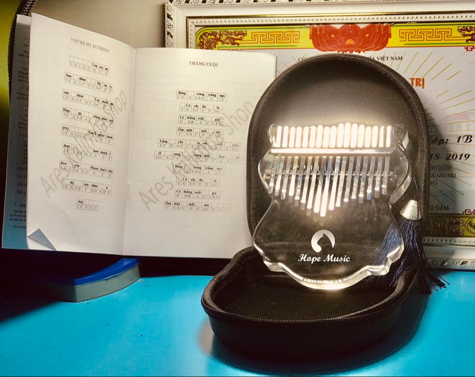 Hộp đàn kalimba trong suốt